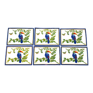 Set/6 Hermes Toucan Placemats