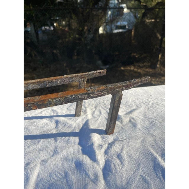 Mid 18th Century 18th Century Brass and Wrought Iron Andirons- Set of 2 For Sale - Image 5 of 5