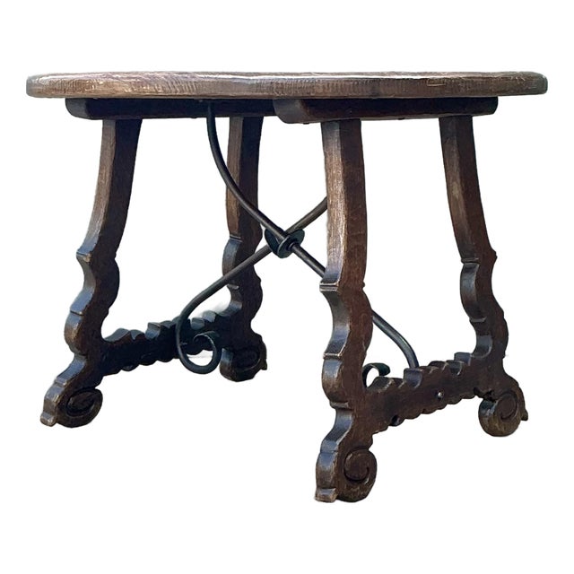 Vintage 19th Century Spanish Center Hall Table For Sale