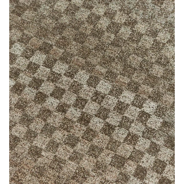 Textile HaHandwoven Checkered Napalese Rug For Sale - Image 7 of 8