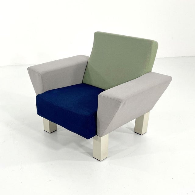 Westside Armchair by Ettore Sottsass for Knoll, 1983, in Good conditions. Designed 1980 to 1989 This piece has an...