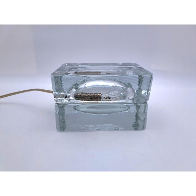 Contemporary Vintage Glass Table Lamp by Fidenza Vetraria, 1970s For Sale - Image 3 of 12