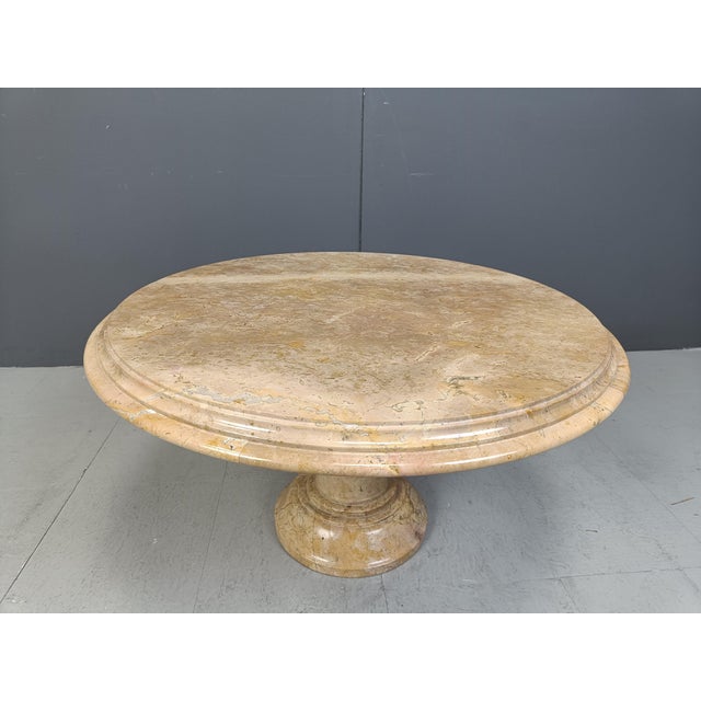 1960s Italian Round Marble Coffee Table, 1960s For Sale - Image 5 of 10