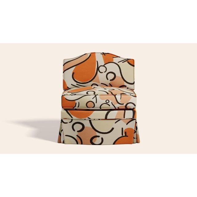 Tangerine Felix Slipper Chair by Ceraudo For Sale - Image 5 of 7