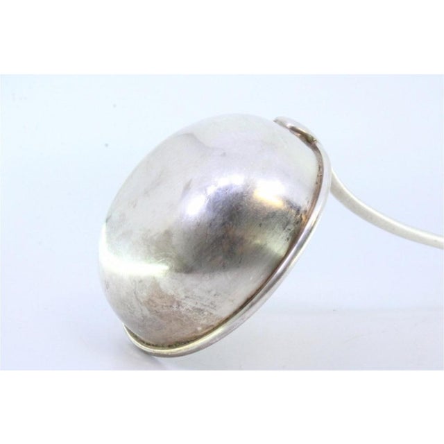 Silver Soup Ladle with Engraved Handle and Monogram Card For Sale - Image 6 of 8