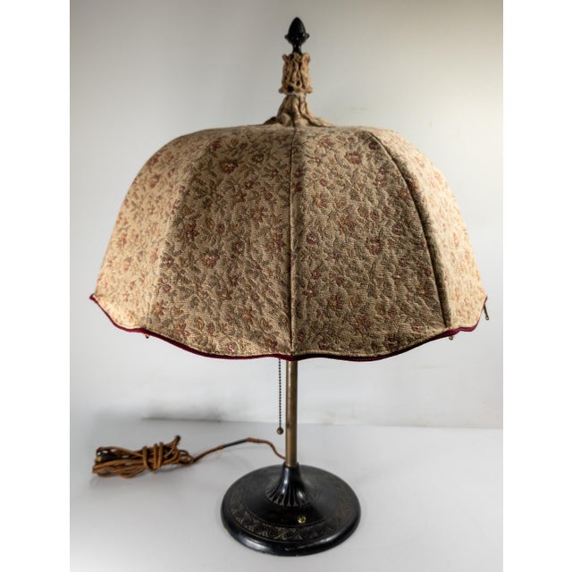 Metal 19th Century Victorian Decorative Umbrella Table Lamp by r.b. & Co. For Sale - Image 7 of 12