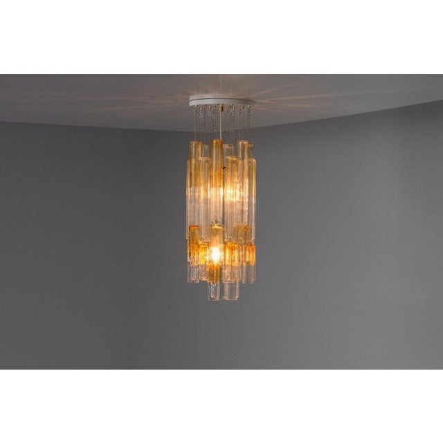 Venini Chandelier by Ludovico Diaz de Santilla for Venini Calza, Italy, 1960 For Sale - Image 4 of 18
