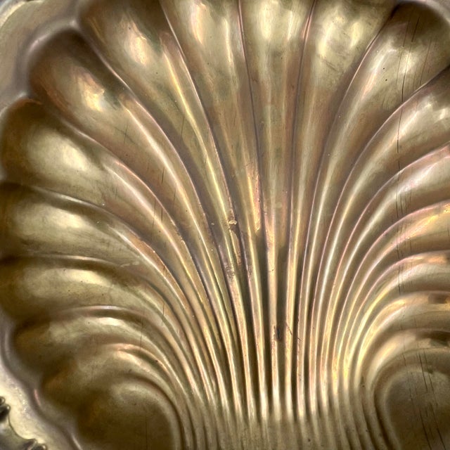 Vintage Brass Scallop Shell Candle Wall Sconce For Sale - Image 10 of 10