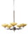 Art Deco Chandelier in Chrome, Beech, Walnut and Glass, Czech, 1920s For Sale