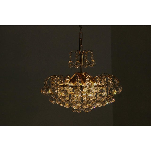 Metal Crystal Glass Ceiling Lamp from Christoph Palme For Sale - Image 7 of 10