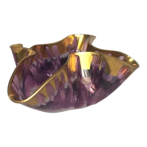 Laurel Fyfe Art Glass Sculpture Bowl