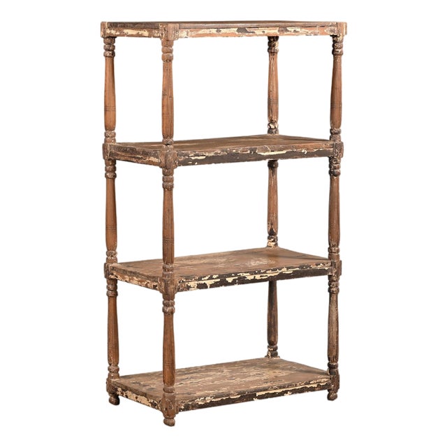 Vintage Indian Teakwood Shelf or Small Bookcase For Sale