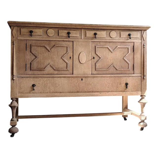 Early 1900s Architectural Natural Tiger Oak Statement Storage For Sale