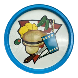 Vintage Metal Classic Diner Serving Tray