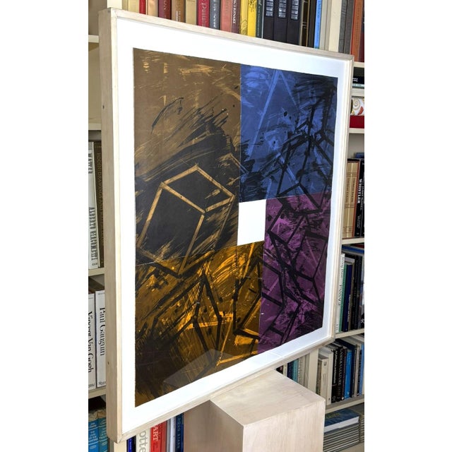 Copper Mel Bochner First Color Quartet 1990 Original Lithograph, Framed For Sale - Image 8 of 13