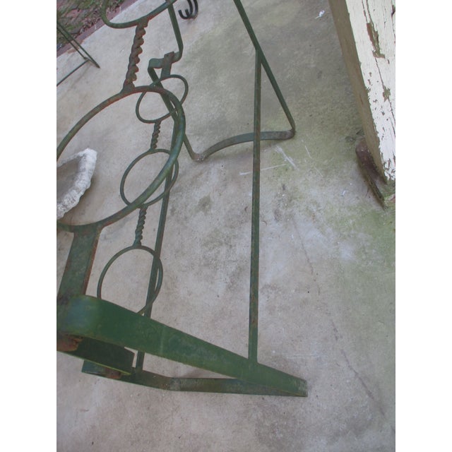 Antique French Victorian Wrought Iron Rare Two Tier 5 Pot Planter For Sale In Columbia, SC - Image 6 of 7