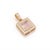 This delicate pendant showcases a soft, blush-pink square-cut rose quartz at its heart, framed by a sparkling halo of...