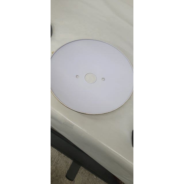 Metal Vintage Post Modern Flying Saucer Style Gold Chrome Marble Base Table Lamp For Sale - Image 7 of 12