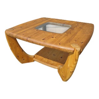 Vintage Pine Coffee Table by Rainer Daumiller, 1970s For Sale