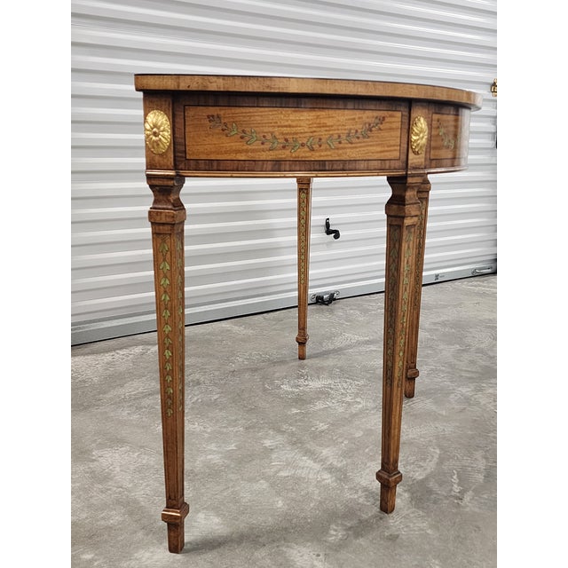 Wood Vintage Maitland-Smith Adam Style Console Table For Sale - Image 7 of 12