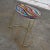 Wonderful vintage mid-century modern stool with its original colorful round vinyl or faux leather seat and a brass plated...