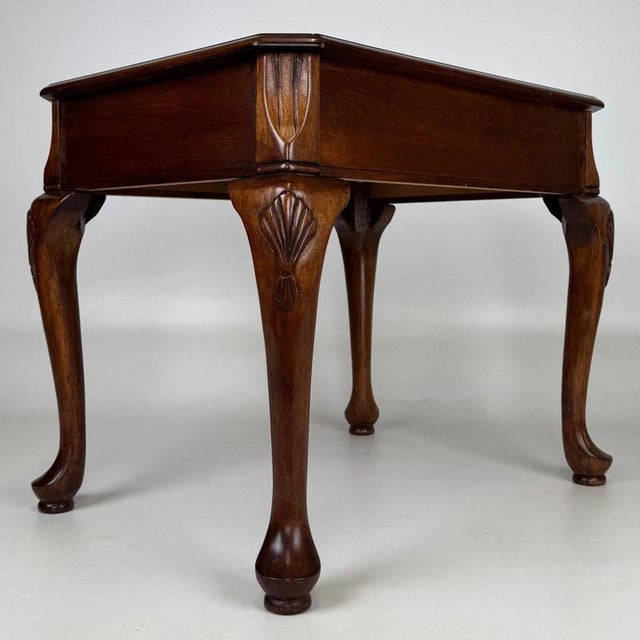 Wood Antique English Walnut Side Table For Sale - Image 7 of 13