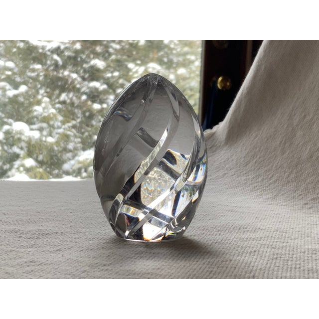 Modern 1960s French Crystal MidCentury Paperweight For Sale - Image 3 of 8