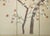 Khaki 1960s "Blue and White Flycatchers and Blossoming Plum Tree", Showa Japanese Byobu Screen For Sale - Image 8 of 18