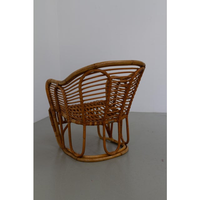 Danish Rattan Lounge Chair by Tove Kindt-Larsen for R. Wengler, 1940s For Sale - Image 15 of 18