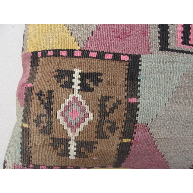 Brown Kilim Pillow Cover For Sale - Image 8 of 11