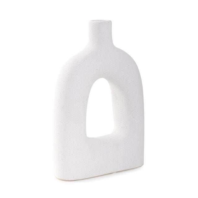 White Aase Ceramic Vase For Sale - Image 8 of 11