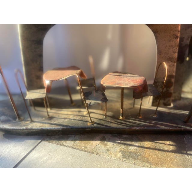 1960’s Torch Cut Brass,steel and Copper of a Bordello With Ladies of the Night Sculpture. For Sale - Image 12 of 12