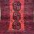 Vintage Red Afghan Bokhara Tribal Hand-Knotted Wool Rug - 4' X 6'5" For Sale - Image 6 of 9