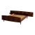 Vintage Danish Rosewood Bed Frame With Floating Nightstands Mid Century Modern 1960s For Sale