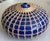 Contemporary Vintage Seagrass Rattan Wrapped Cobalt Ceramic 12" Pottery For Sale - Image 3 of 8