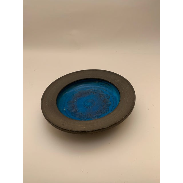 Turquoise Danish Turquoise Ceramic Bowl by Kähler For Sale - Image 8 of 9