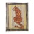 Tiger Minimalism Pop Art Folk Art Shabby Chic Goldenrod Brown Beige Original Painting by Cleo Plowden For Sale