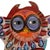 Late 20th Century Pat Custer Denison Mixed Media Hanging Folk Art Owl For Sale - Image 5 of 7