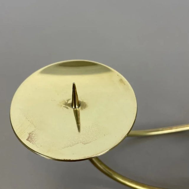 Sculptural Solid Brass Candleholder from Harald Buchrucker, Germany, 1950s For Sale - Image 6 of 18