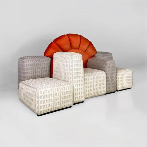 Italian Modern Sunset in New York Modular Sofa attributed to Gaetano Pesce for Cassina, 1984, Set of 8 For Sale - Image 3 of 18