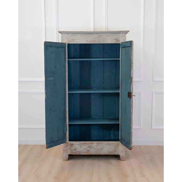French French 18th Century Painted Pine Cabinet For Sale - Image 3 of 8