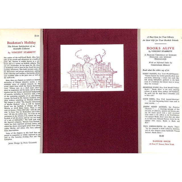 1940s "Bookman's Holiday the Private Satisfactions of an Incurable Collector" 1942 Starrett, Vincent For Sale - Image 5 of 6
