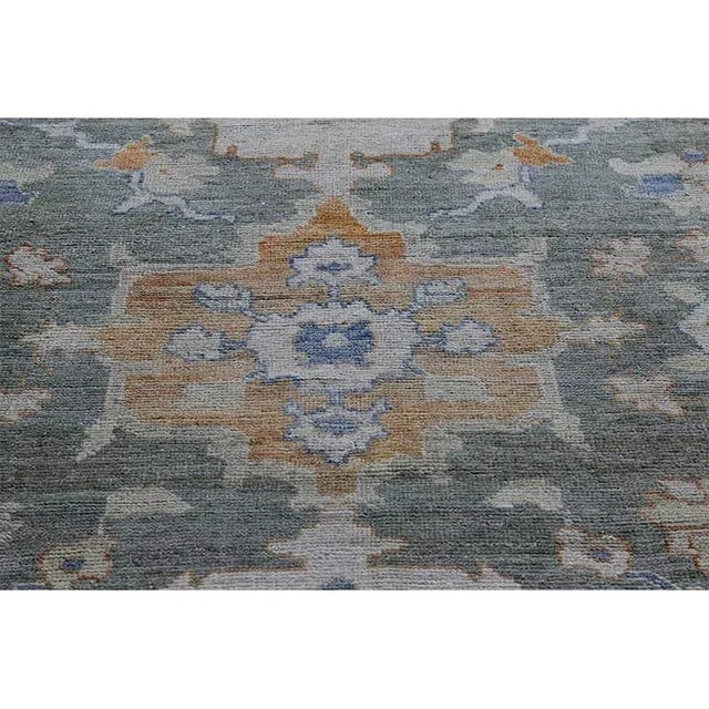 Handwoven Persian Oushak Area Rug 13’4″ X 19’3″ For Sale In Dallas - Image 6 of 13