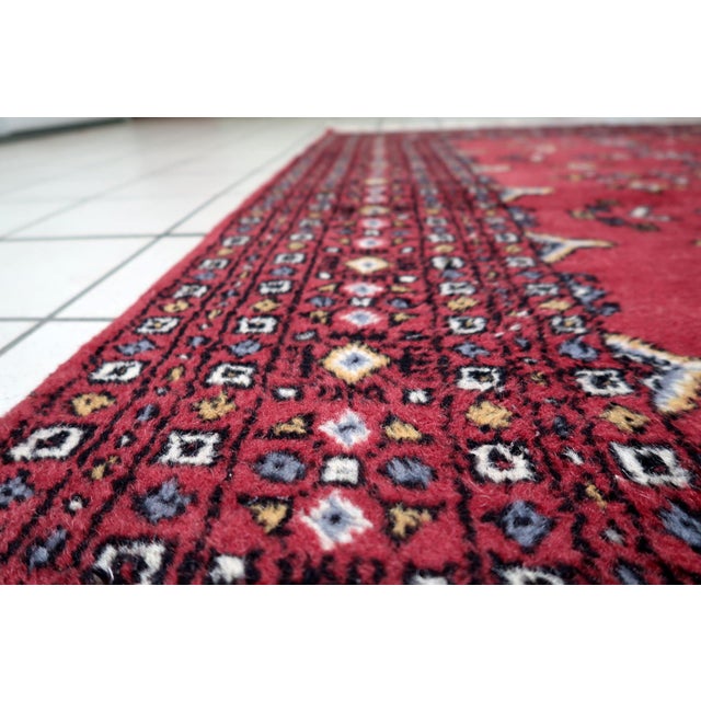 Mid-Century Modern 1950s, Vintage Uzbek Bukhara Handmade Rug 4 X 6 For Sale - Image 3 of 14