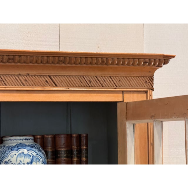 Tan 19th Century English One Piece Pine Breakfront For Sale - Image 8 of 18