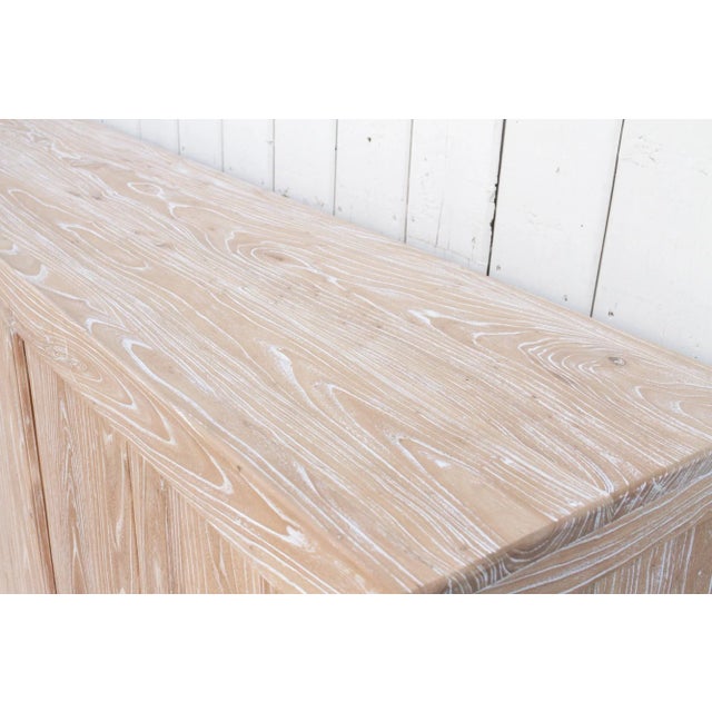 Wood Reclaimed Elm Artisanal Whitewash 6-Door Sideboard For Sale - Image 7 of 10