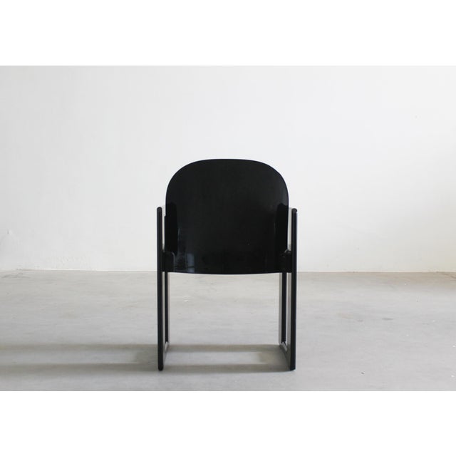 Black Dialogo Dining Chairs by Tobia & Afra Scarpa for B&b Italia / C&b Italia, 1973, Set of 6 For Sale - Image 12 of 18