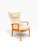 Mid-Century Modern Danish Modern High Wingback Recliner Attributed to Farstrup | Cream Bouclé With Headrest Pillow | Teak Frame For Sale - Image 3 of 15