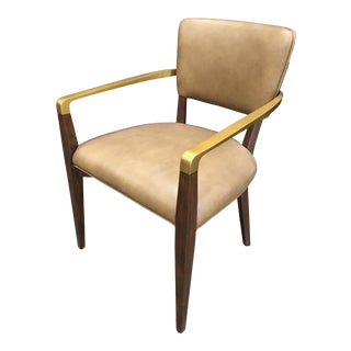 Century Contemporary Elton Leather Desk Chair For Sale