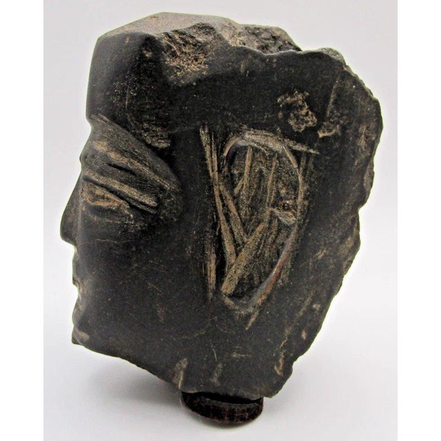 Black Pre-Columbian Mezcala Carved Stone Axe God Sculpture For Sale - Image 8 of 11
